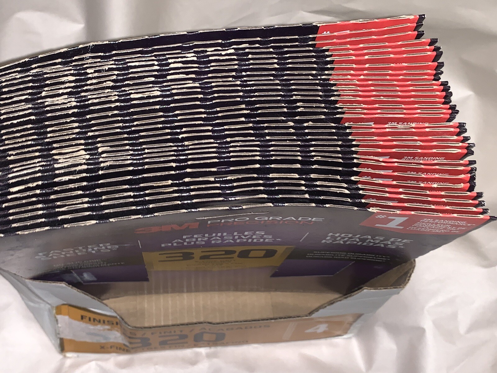 HUGE LOT 3M Sandpaper 4 Sheet 320 Grit 9″W Extra Fine