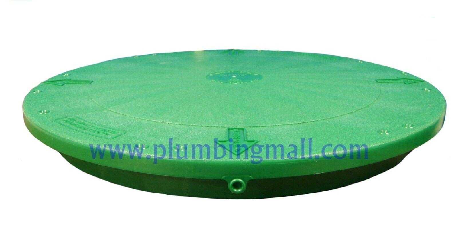 TUF-Tite 24in Heavy Duty Flat Riser Lid for Corrugated Pipe Green Watertight