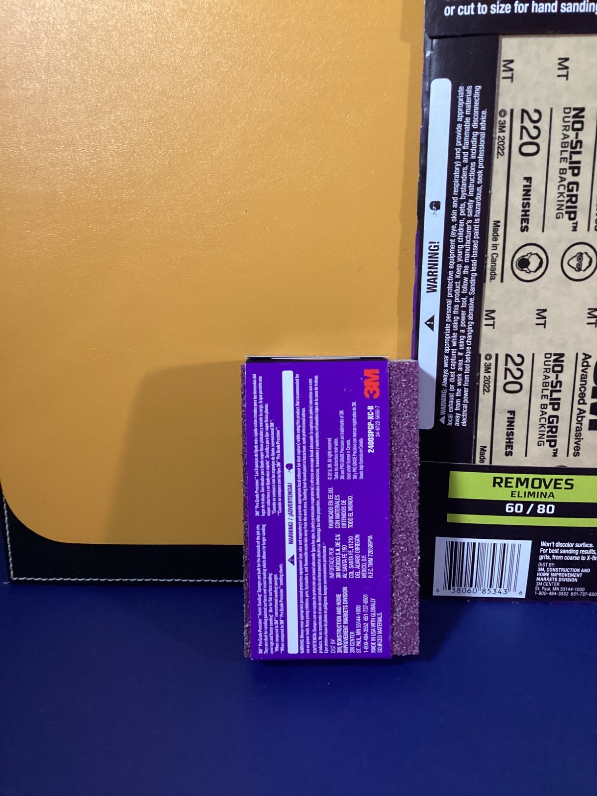 3M PRO GRADE PRECISION FASTER SANDING 4 SHEETS & TWO 36 X-COARSE SPONGES NEW