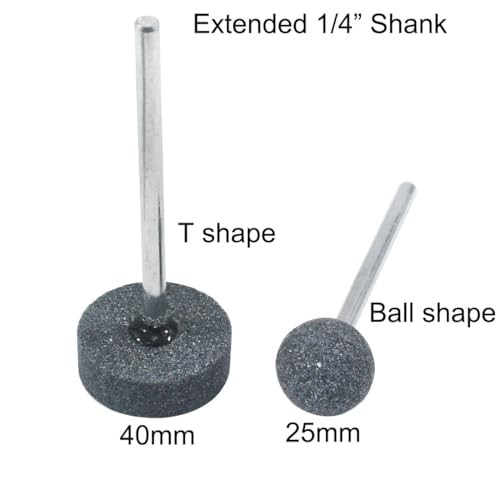 80mm Extra Long Shank Drill Grinding Stone Sets, Extended 1/4″ Shank Aluminum