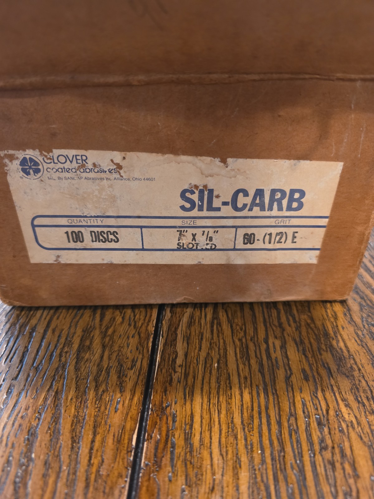 Sancap Abrasives 7 X 7/8 Slotted 60 Grit x100 Grinding Sanding Disc Silicone