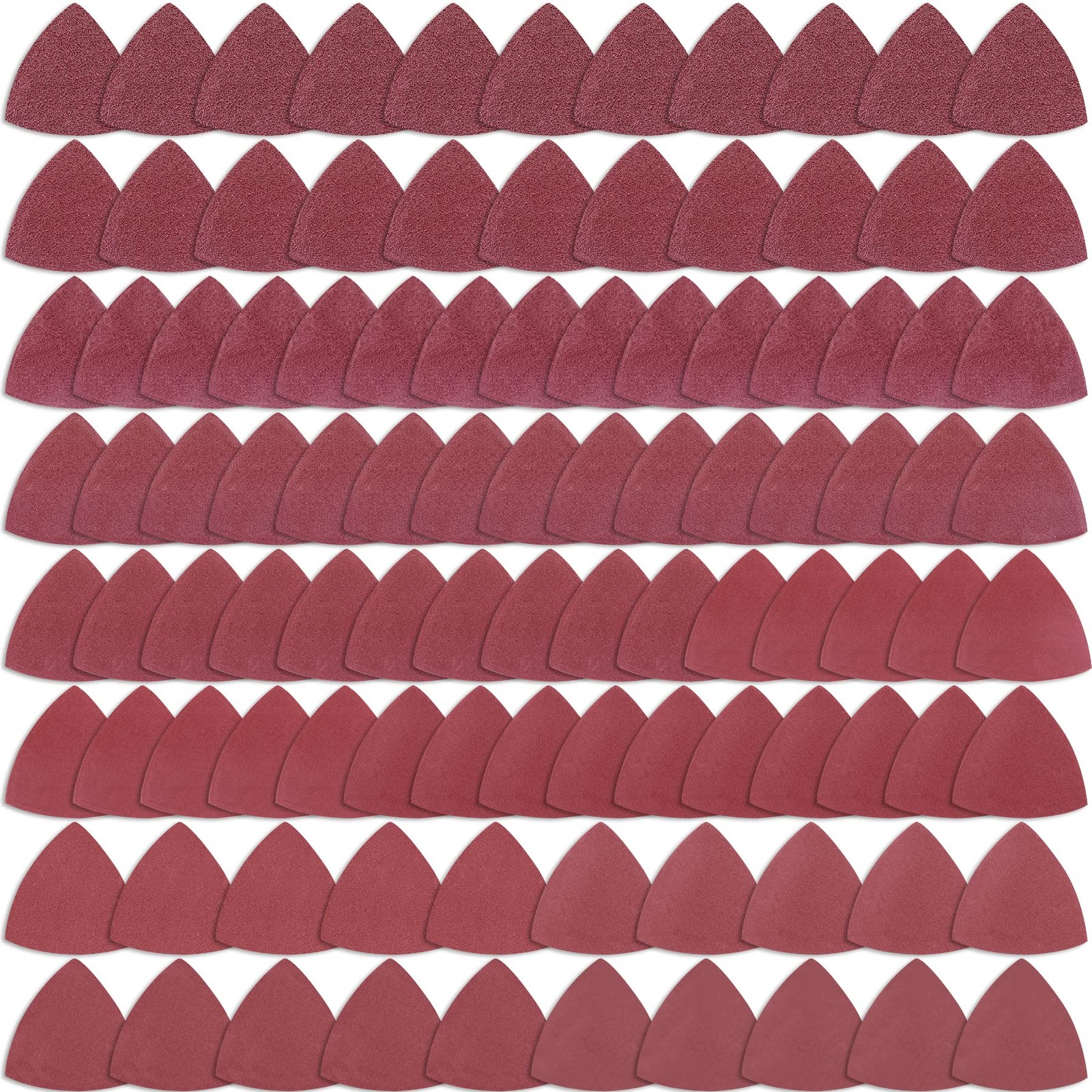 100 Pieces Triangle Sanding Pads Triangular Sandpaper Sanding Sheets Fit for …