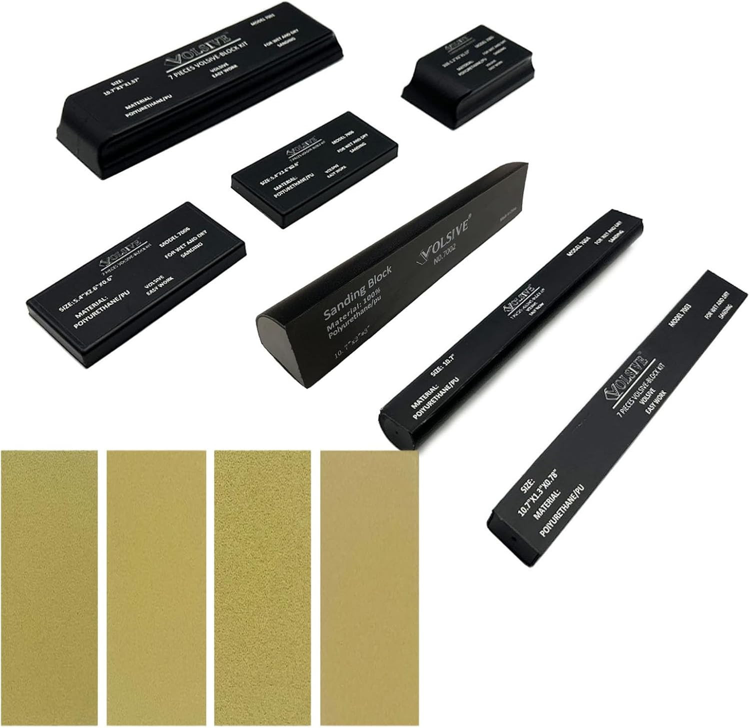 Sanding Block Kit of 7,Hand Abrasives Auto Body Sanding Block Set with 20Pcs