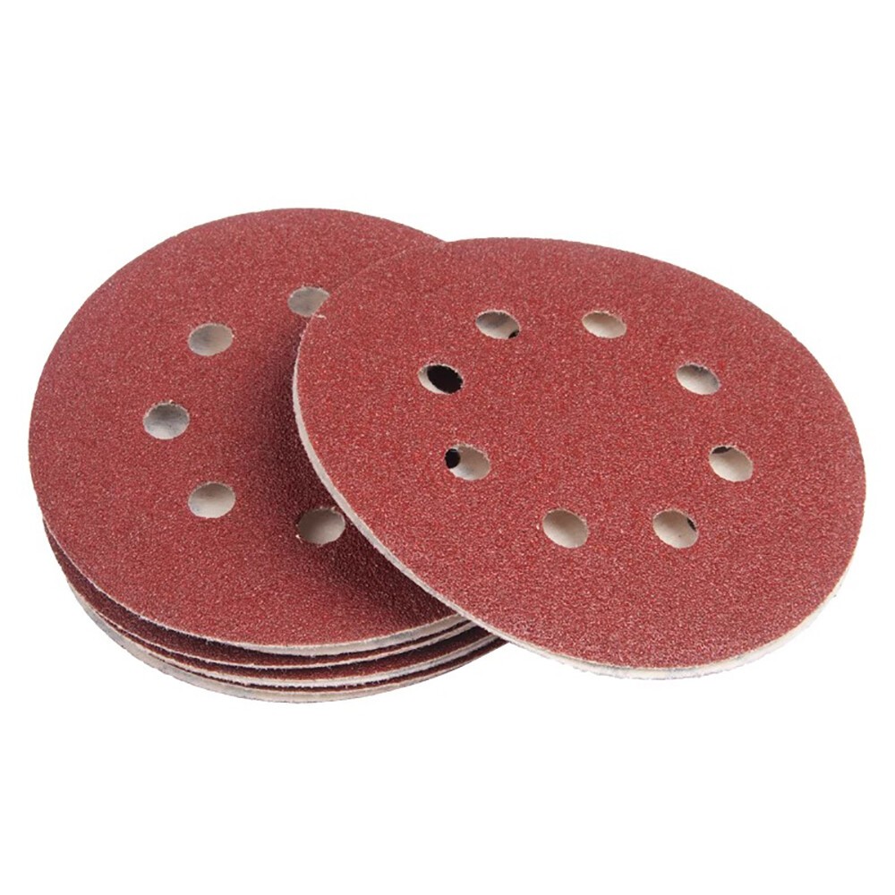 125mm 5″ Sanding Discs 40# – 2000# Grit Orbital Sander 8 Hole Pad Sandpaper Pads
