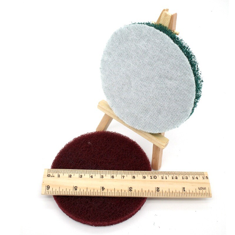 100mm Nylon Fiber Scouring Pads Hook & Loop Abrasive Cleaning Pads 240-3000 Grit