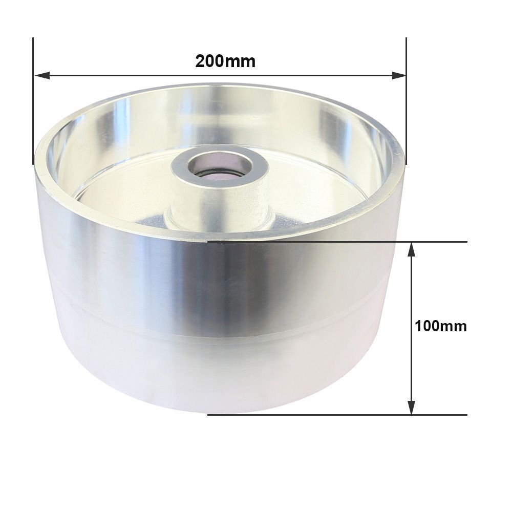 200x100mm Fully Aluminum Contact Wheel Idle Drive Wheel Belt Grinder Parts