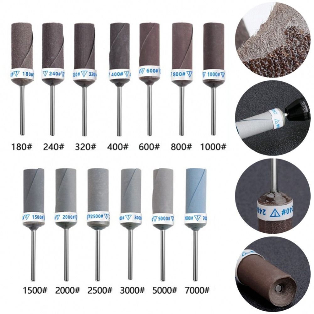 2.35mm Shank Sandpaper Polishing Rod Jade Grinding Wheels Head 180 – 10000Grit