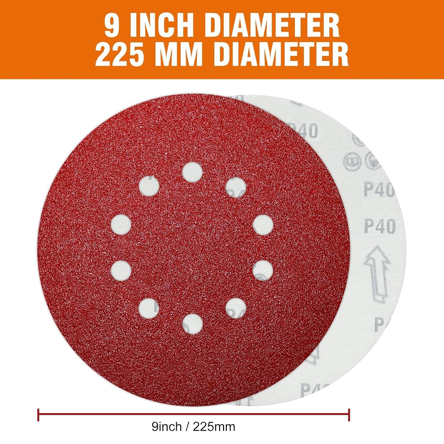 60 PCS 9 Inch Drywall Sanding Discs with Multi-Grit Options for Smooth Finishes