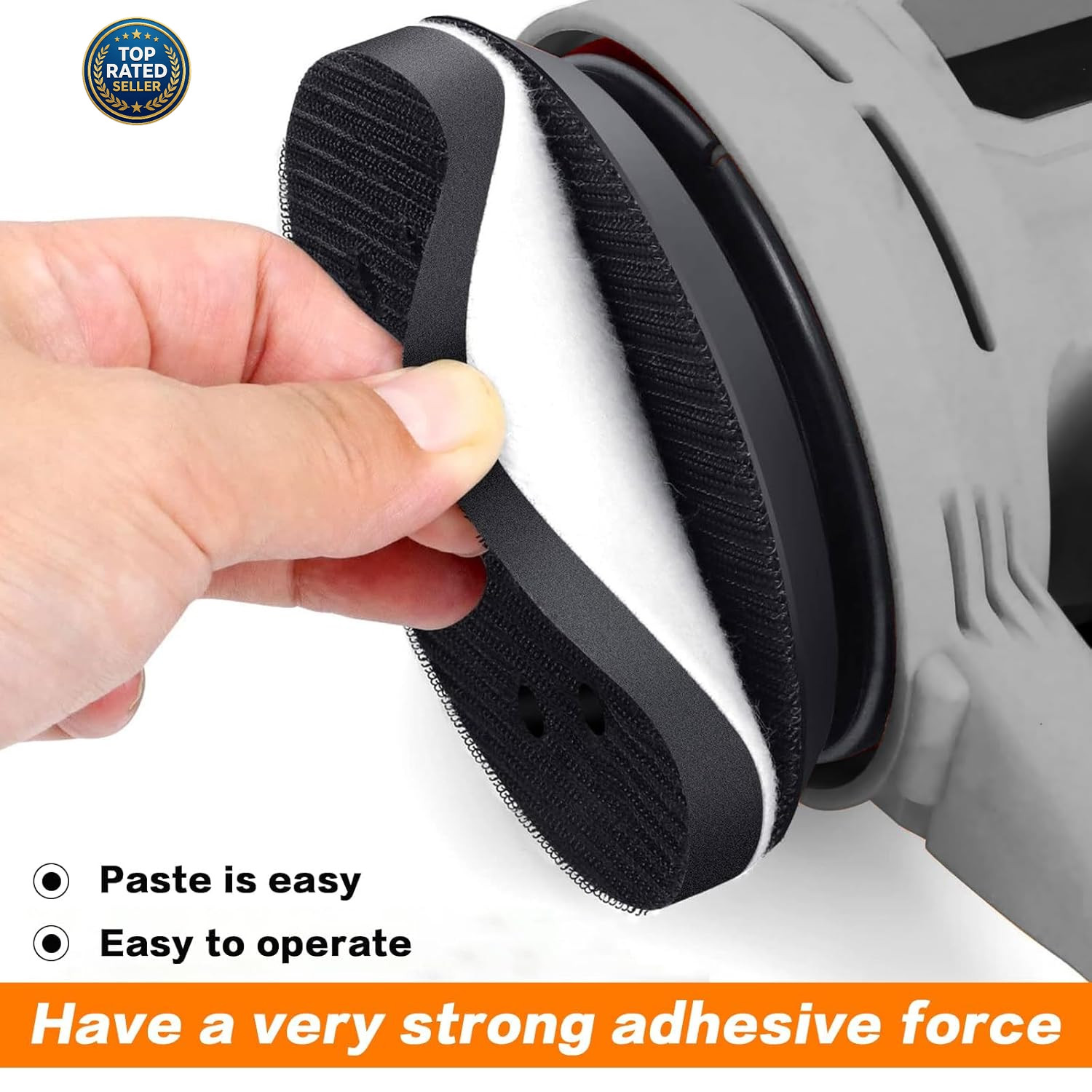 TPSUIPA 6 Pack 5 Inch 8 Hole Foam Sanding Pads, Soft Density Interface Pad, H…