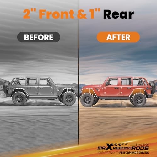 maXpeedingrods 2” Front & 1” Rear Lift Leveling Kit for Jeep Wrangler JK 2007