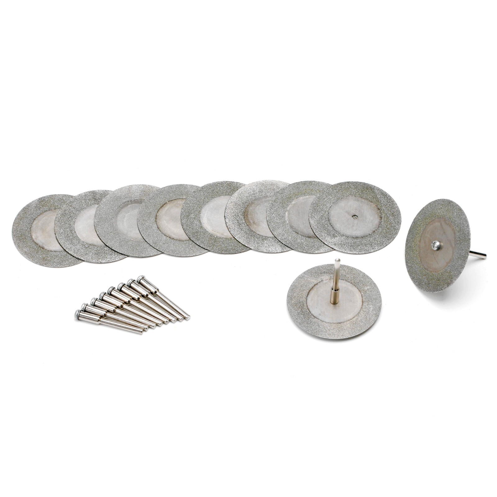 10Pcs 50mm 2″ inch Diamond Rotary Saw Blades Grinding Cut-off Disc Shank 1/8″