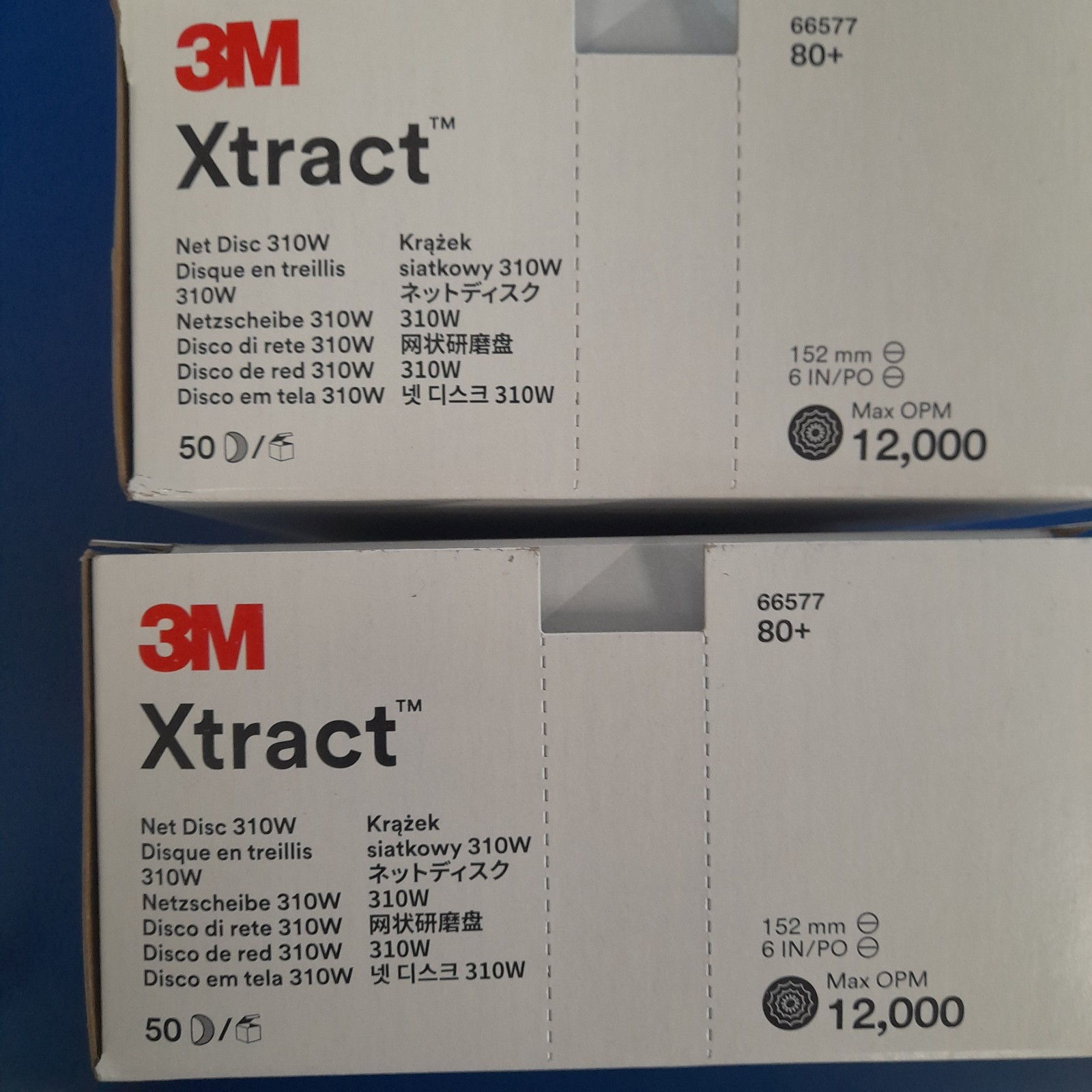 Lot of 2 3M 300 Xtract Net Discs 310W 150mm Boxes of 50