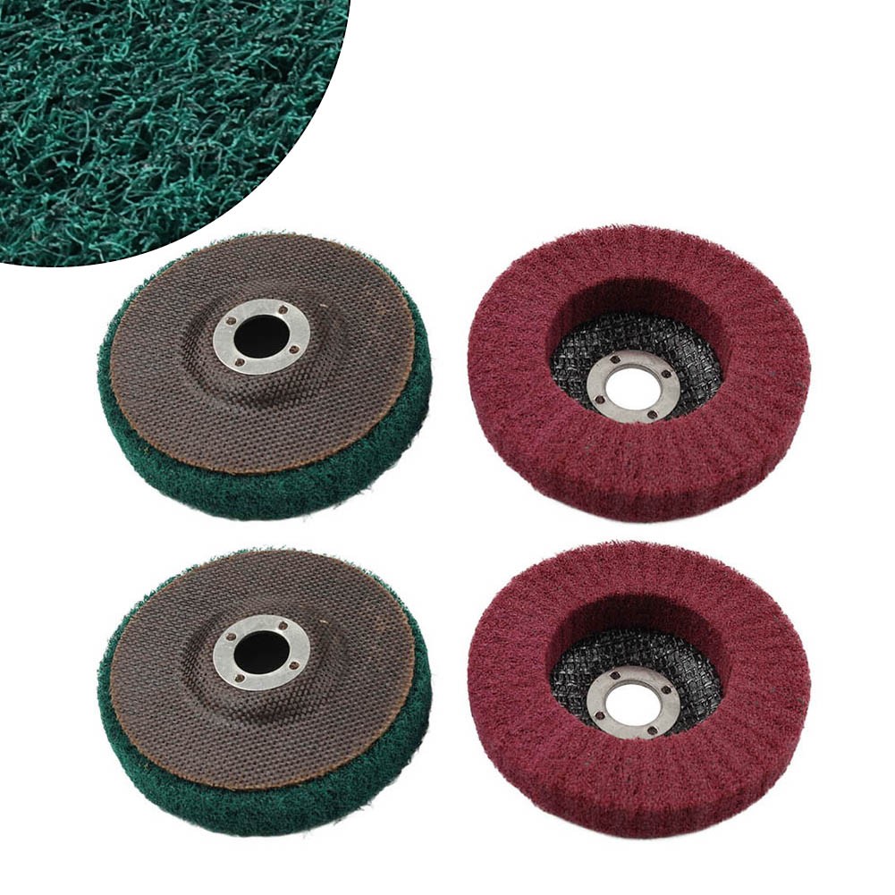 100mm Nylon Fiber Flap Buffing Wheel Polishing Grinding Disc For Angle Grinder