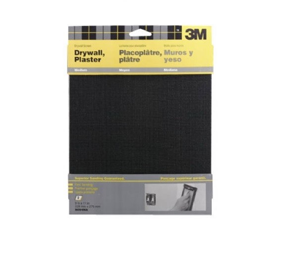 3M 9094NA Drywall Sanding Screen 9 in x 11 in, 2 Screen Medium Grit