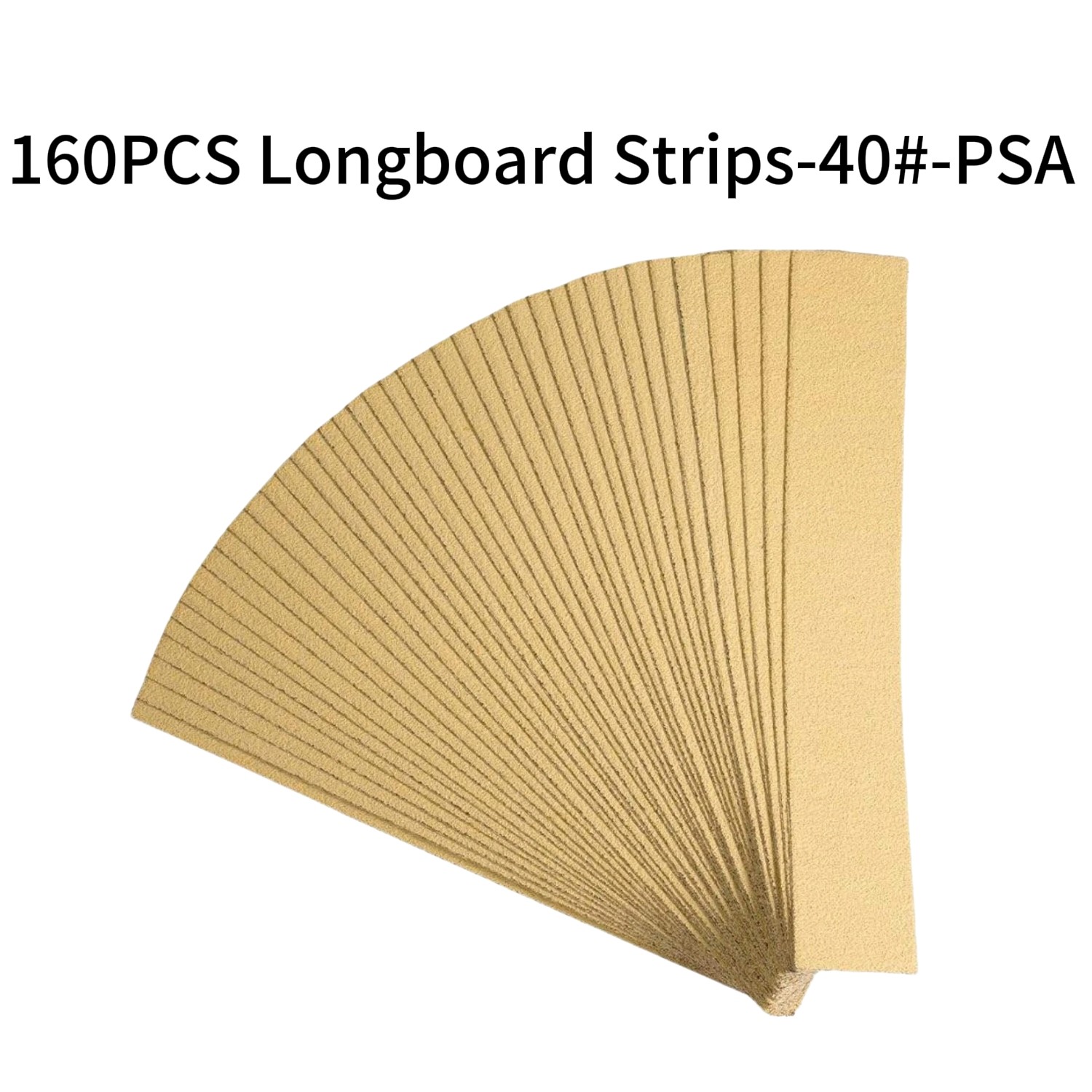 160PCS Longboard Sandpaper 2-3/4”x16-1/2” 40# PSA for Floor Sander Wood Floor