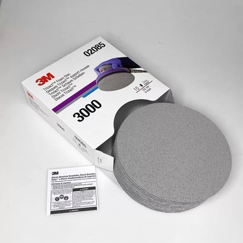 3M Trizact Hookit Foam Sanding Disc/ Round Pad – 15Pcs/Box 02085/02087/30662