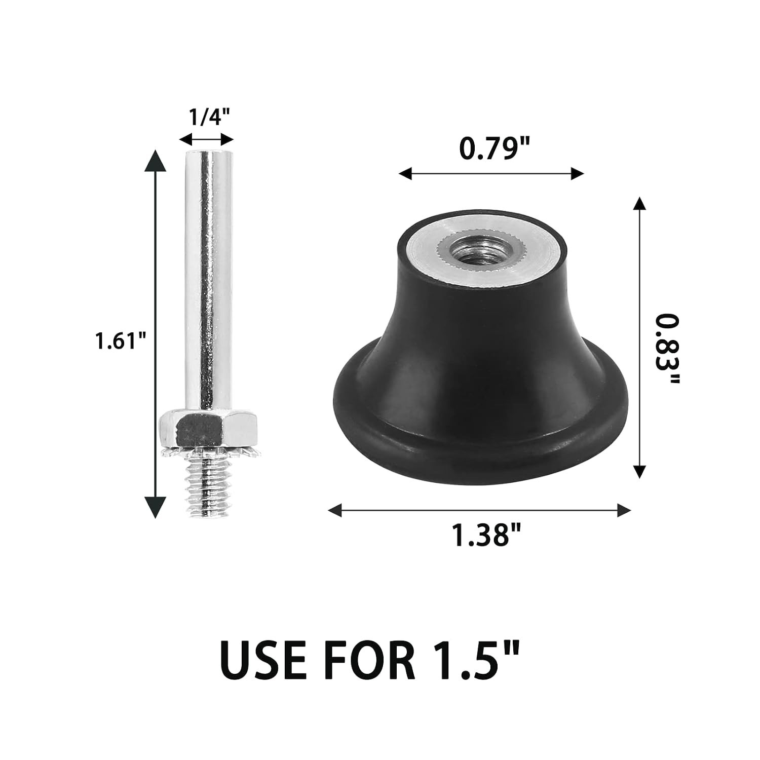 1.5 Inch Quick Change Disc Pad Holders – 2-Pack for Polishing & Sanding