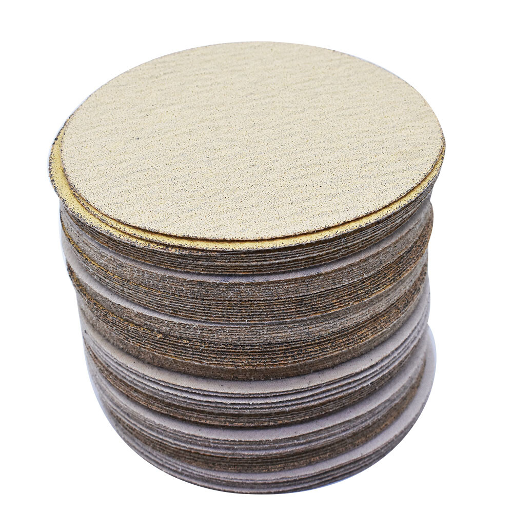 100 Pieces 6 Inch Disc Sandpaper 60 Grit No Holes