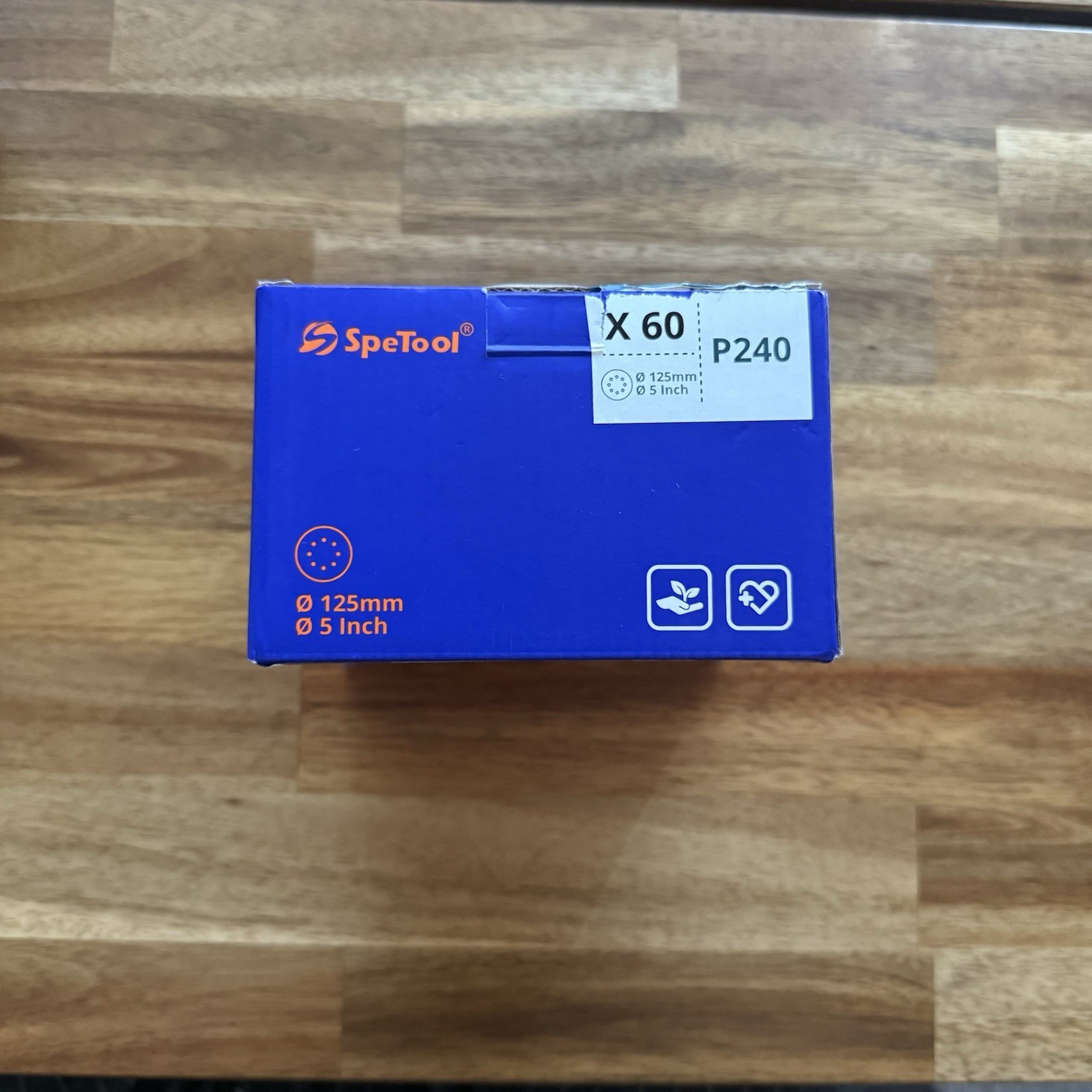 SpeTool Blue Ceramic Sanding Discs 5” 125mm P240 – High Performance 60 Pack NEW