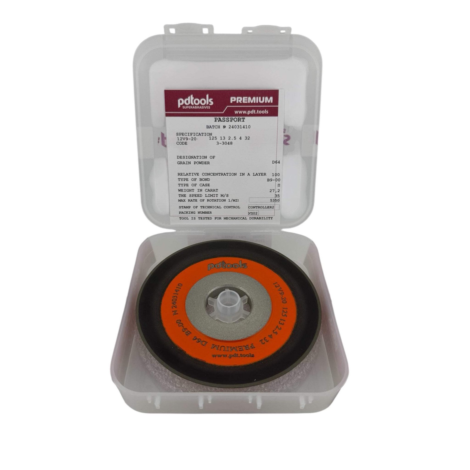 5 Inch Diamond Face Grinding Wheel 12V9-20 125-13-2.5-4-32 D64 PREMIUM B9-00