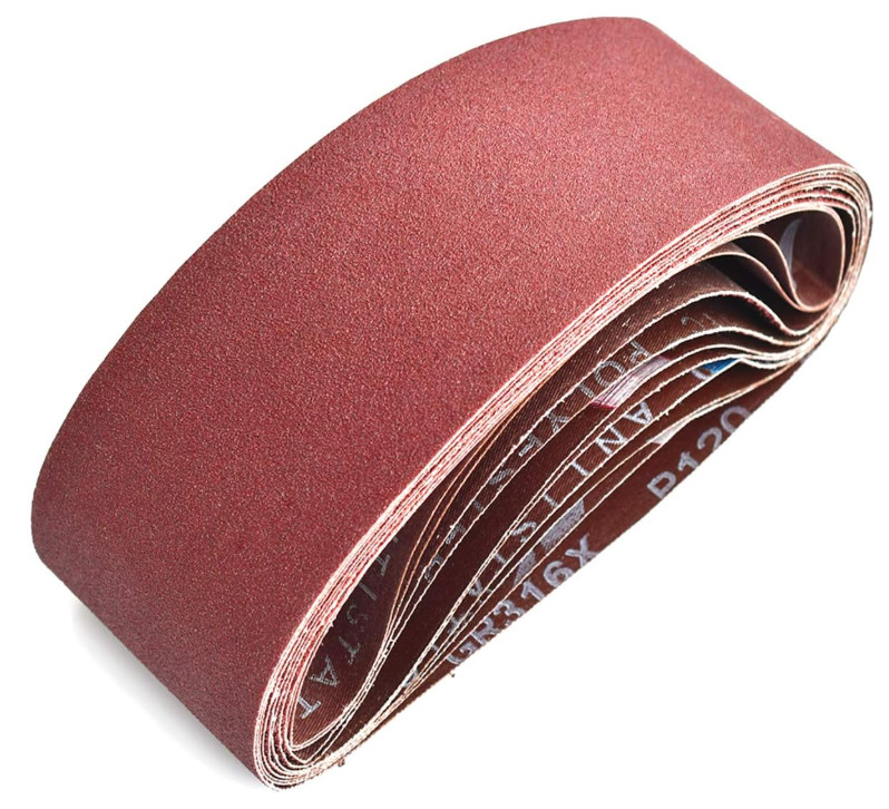 Aiyard 4x21in Sanding Belts 12Pack Assorted Grits 40-400 Aluminum Oxide Belts