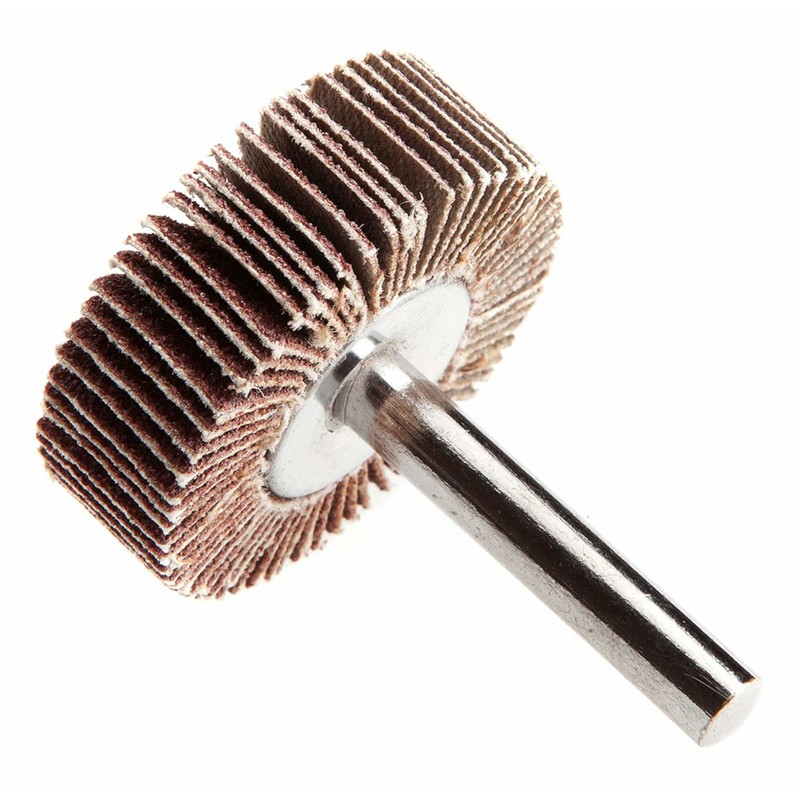 Forney 60189 Aluminum Oxide Shank Mount 120-Grit Flap Wheel 1.5 Dia. x 1/2 H in.