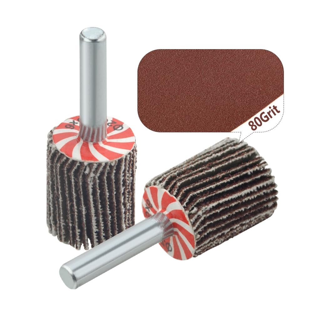 Versatile 10-Pack 3/4″ x 1″ Flap Wheels – High-Quality 80 Grit for Wood & Metal