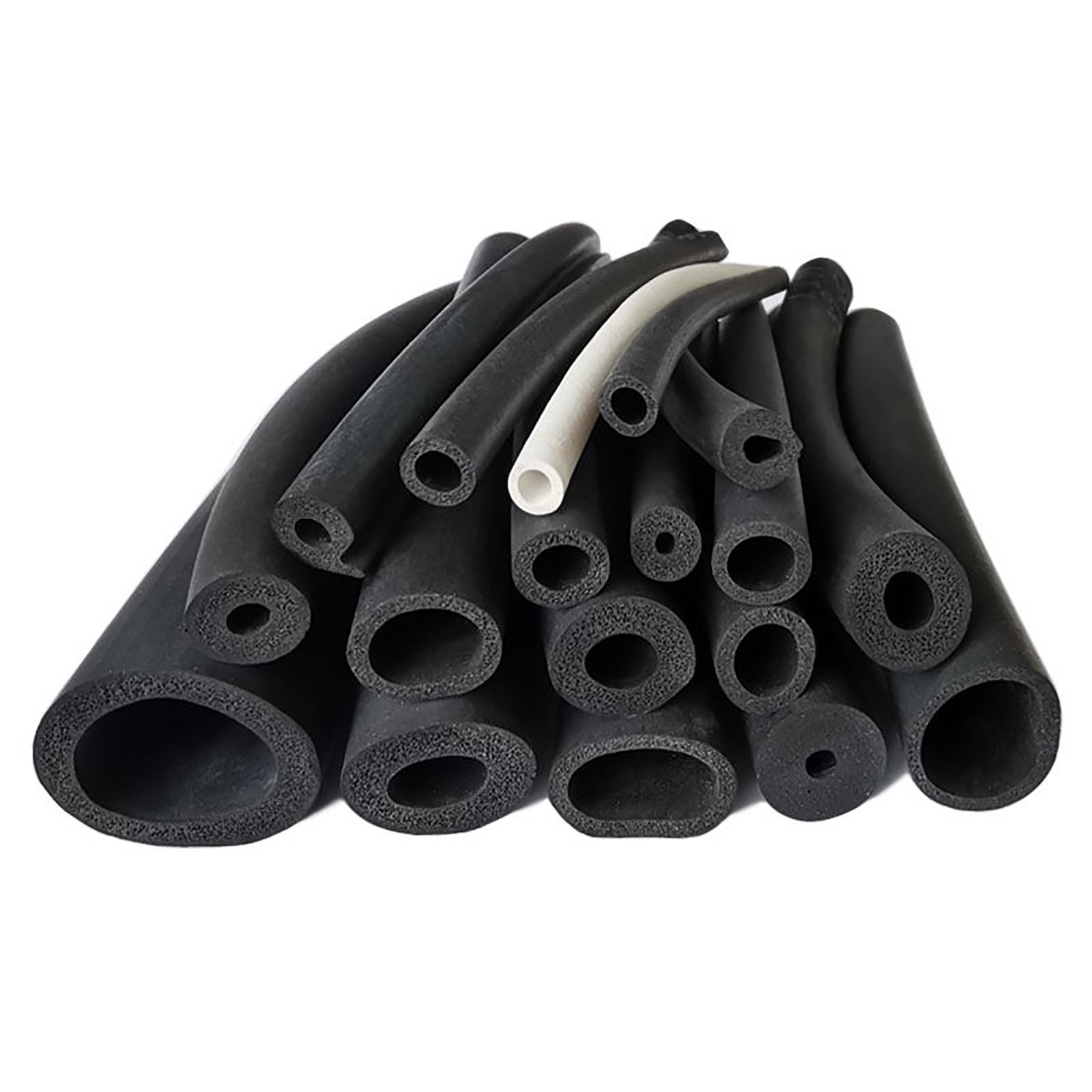 Thermal Insulation Sponge Pipe Foam Rubber Tube Lagging Wrap Roll 3-42mm ID