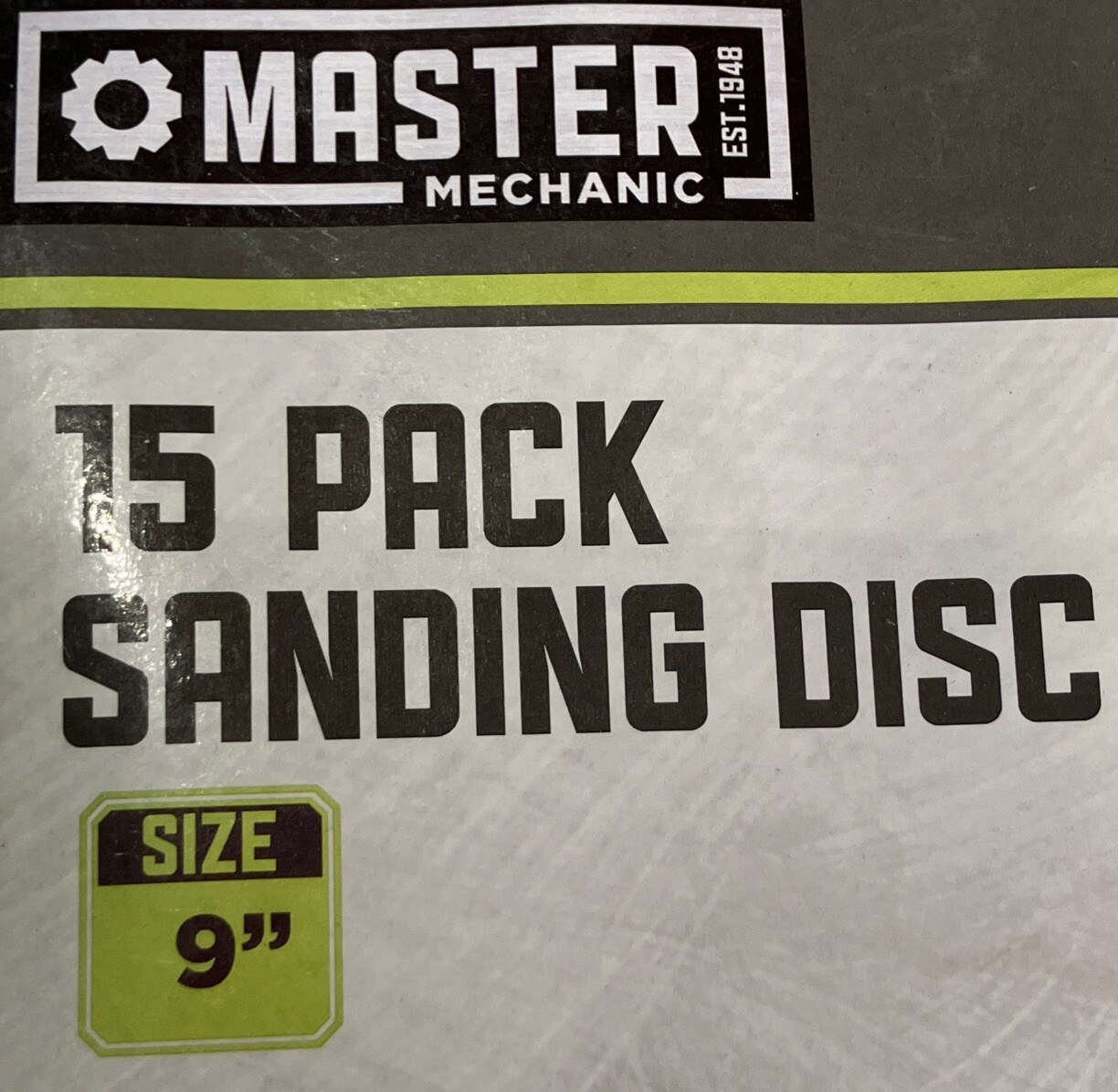 9 Inch 120 Grit-15 Discs Sanding Disc Hook Loop Master Mechanic 242912 Raidal