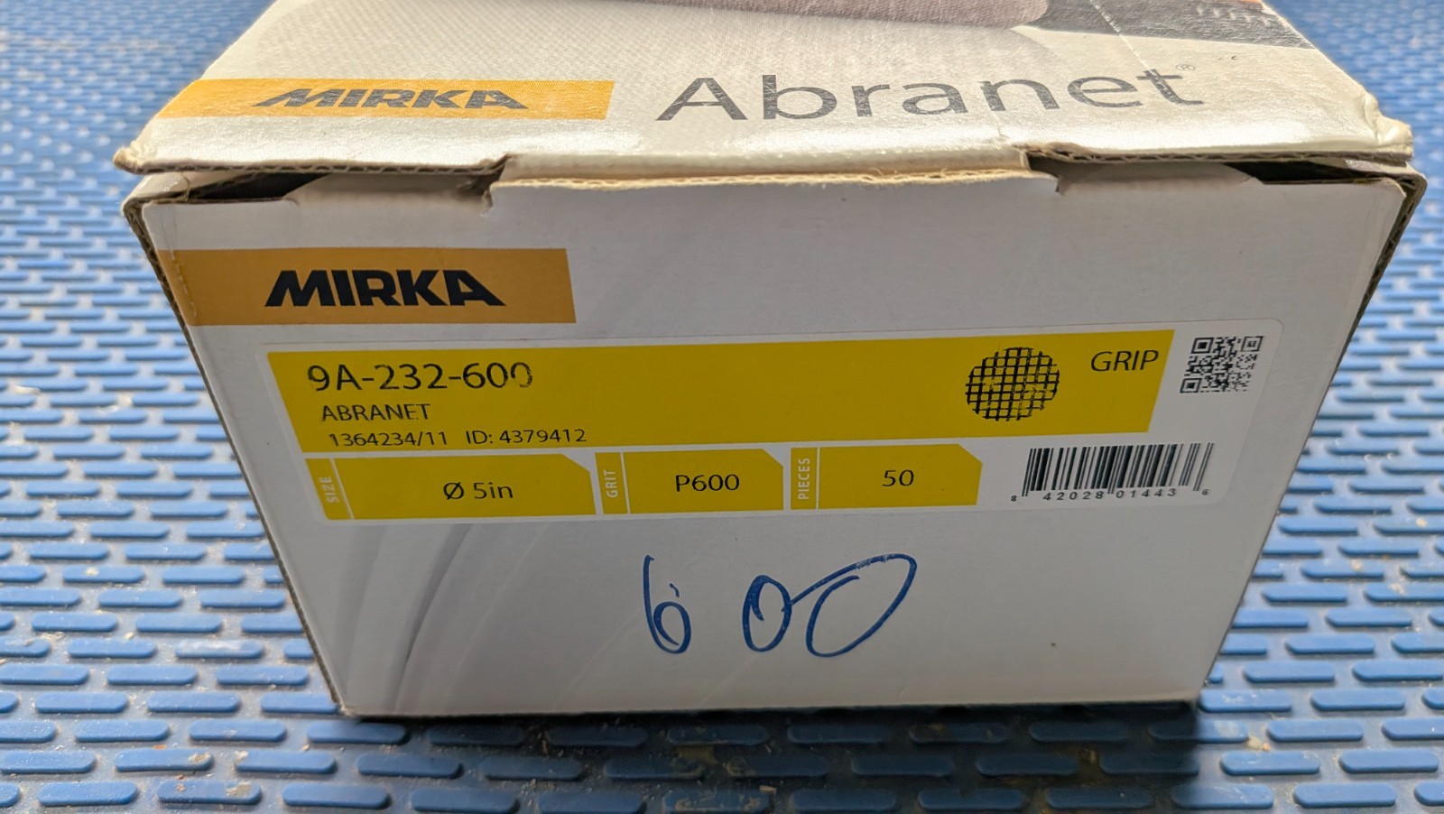 Mirka Abranet Net Disc / 5 inch/Grit 600 / Sandpaper Sanding Discs Hook and L…