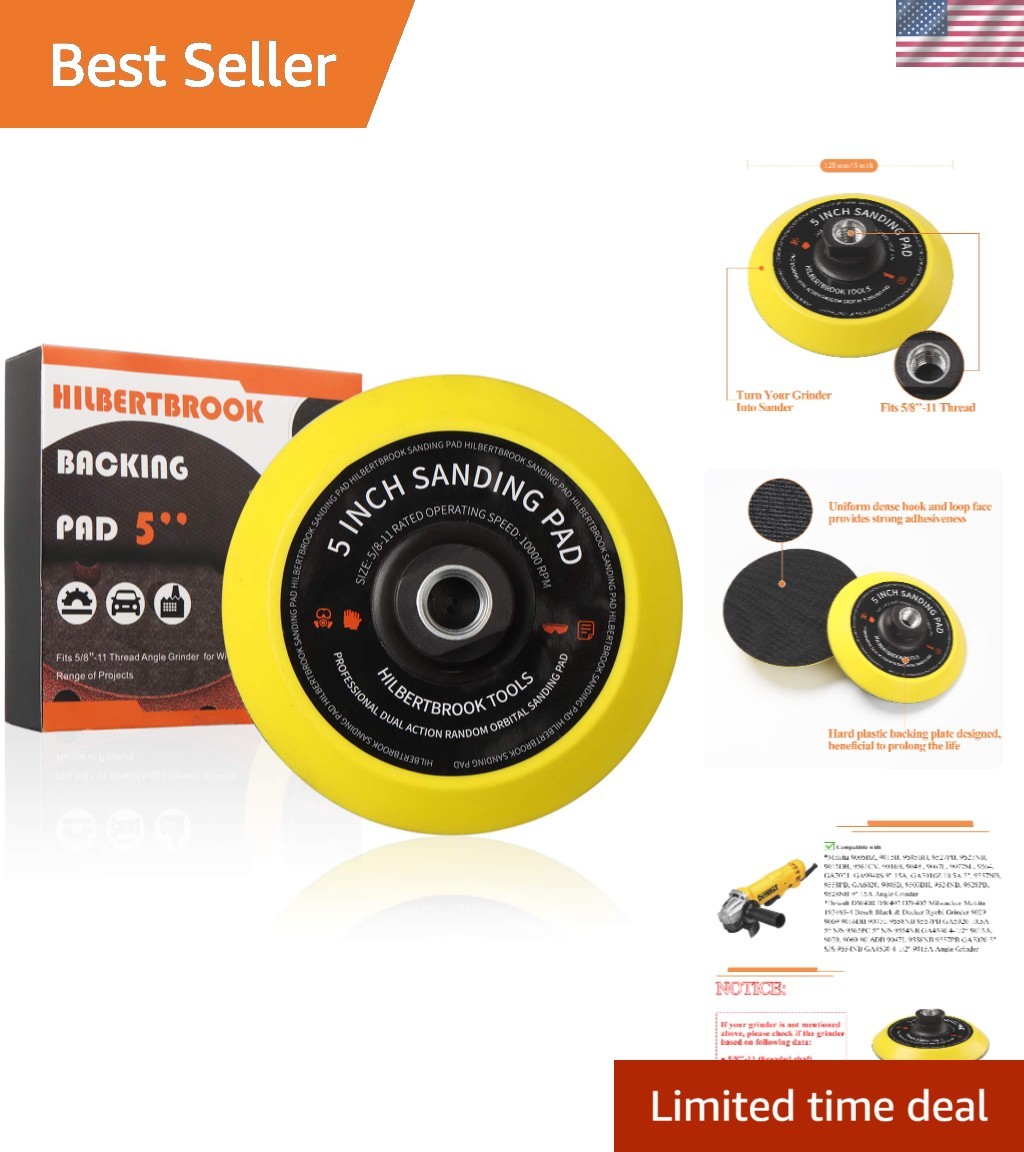 Easy Install 5-Inch Hook and Loop Pad – Perfect for Marble, Stone, and Concrete