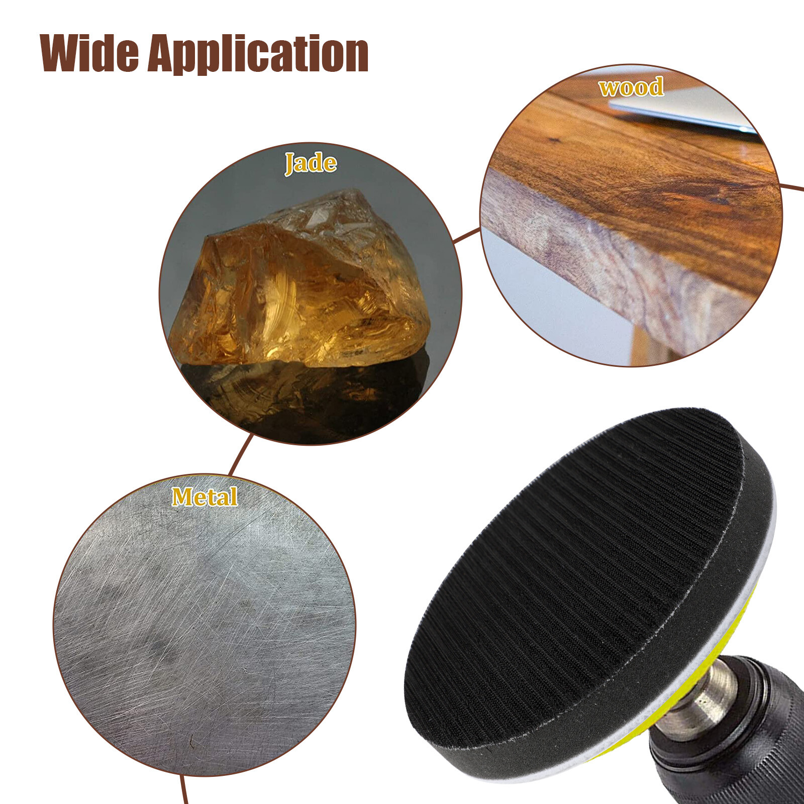 5″ Soft Density Interface Pad Hook and Loop 6″ Sponge Cushion Buffer Backing Pad