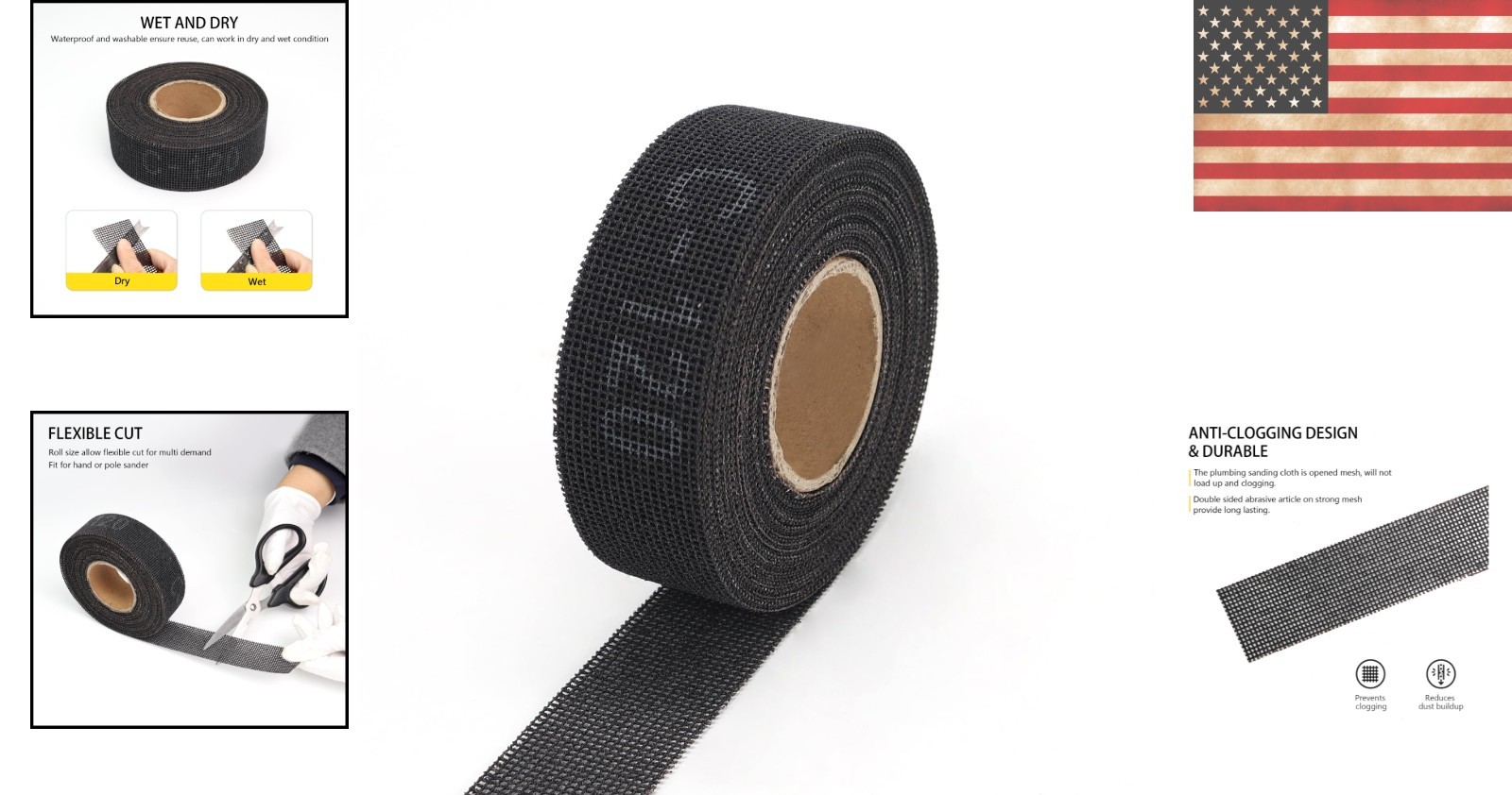 Flexible Sanding Rolls 1-1/2″ x 33 Ft – Ideal for Metal, Wood, and Paint Removal