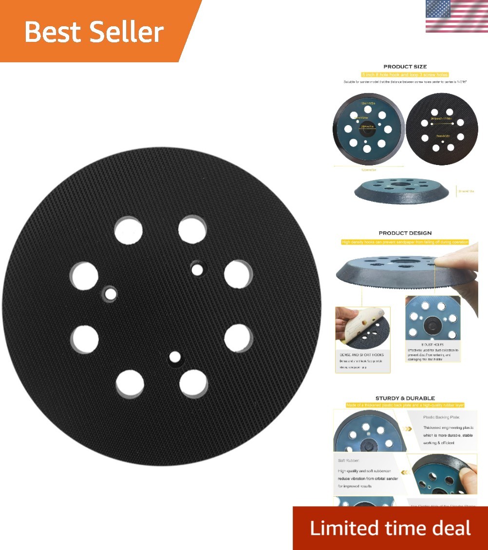 5″ Hook and Loop Replacement Sander Pad, Compatible with Porter Cable Models