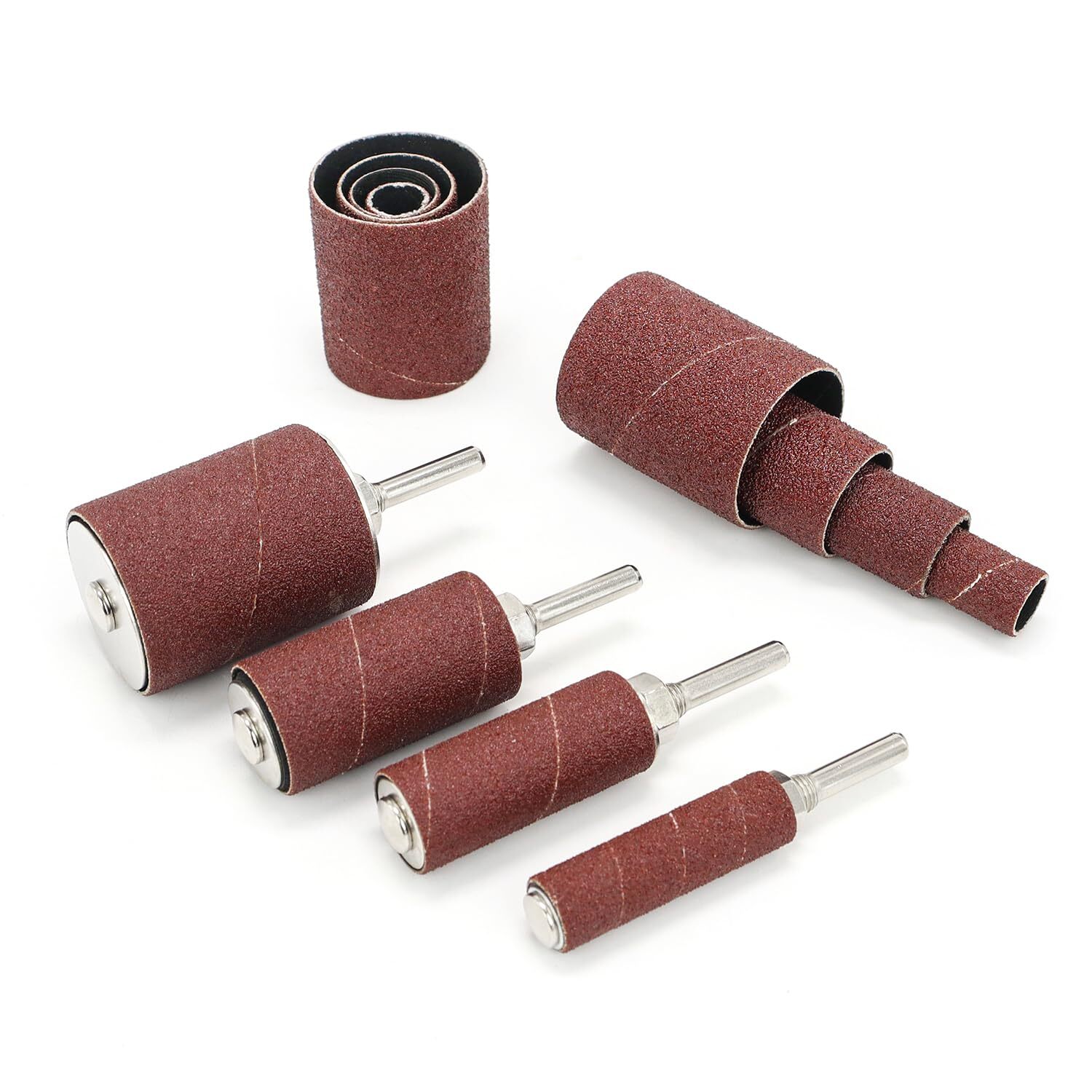 16 PACK 2″ LONG Sanding Drums and Sleeves Set with 1/4”Shank Sanding Drum Kit