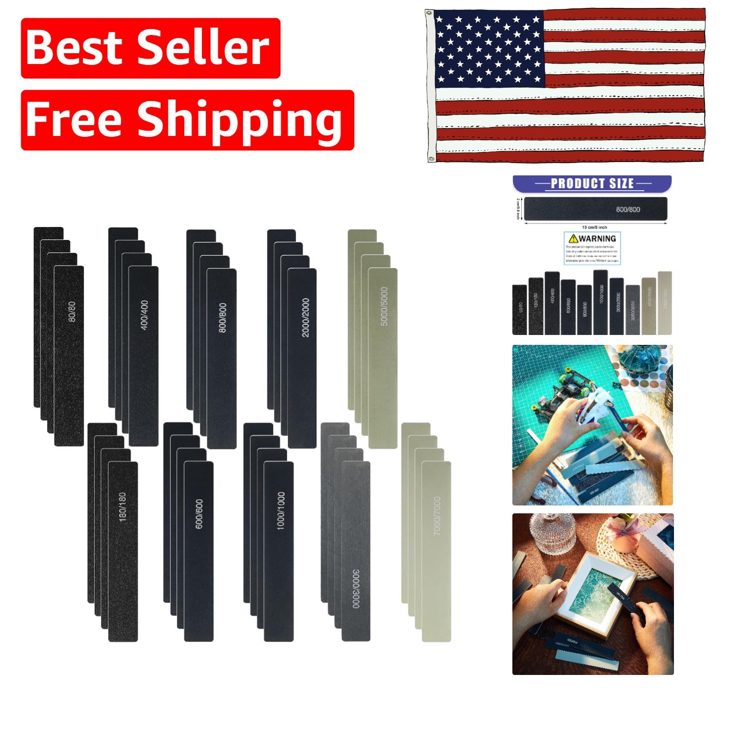 Compact 40 Pcs Sanding Sticks Set – Perfect for Models and DIY Projects