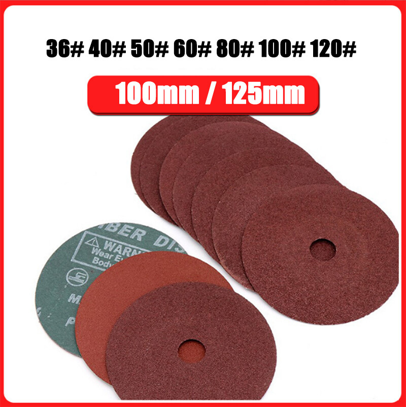 100mm 125mm Sanding Discs 4″/ 5″ Steel Paper Grinding Polishing Pad Grit 36-120#