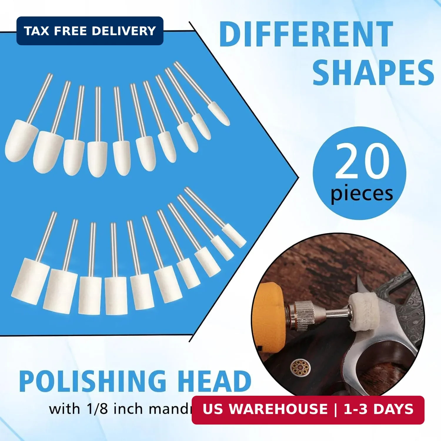 110pcs Buffing Wheel for Dremel Polishing Kit, Polishing Wheel for Dremel Tool A