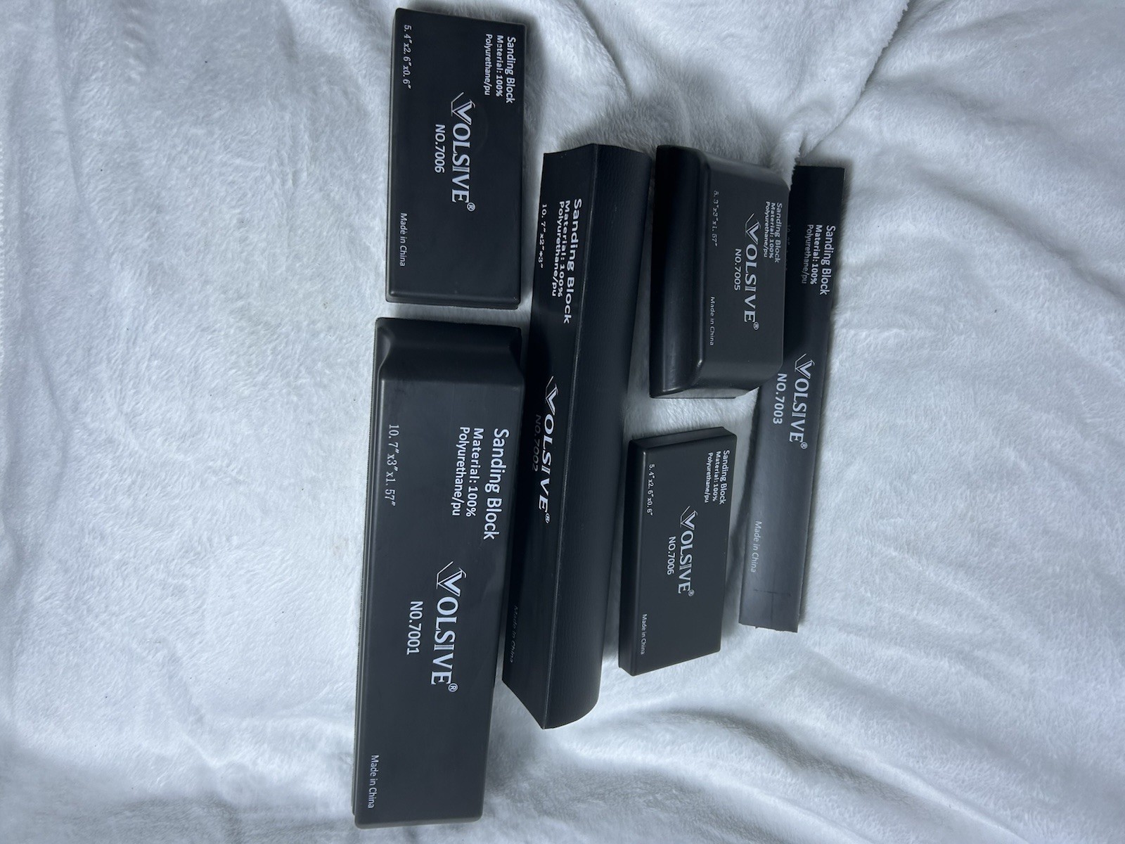 VOLSIVE 6pcs Hand Sanding Block Set for Auto Paint Body Work Grinding Polishing