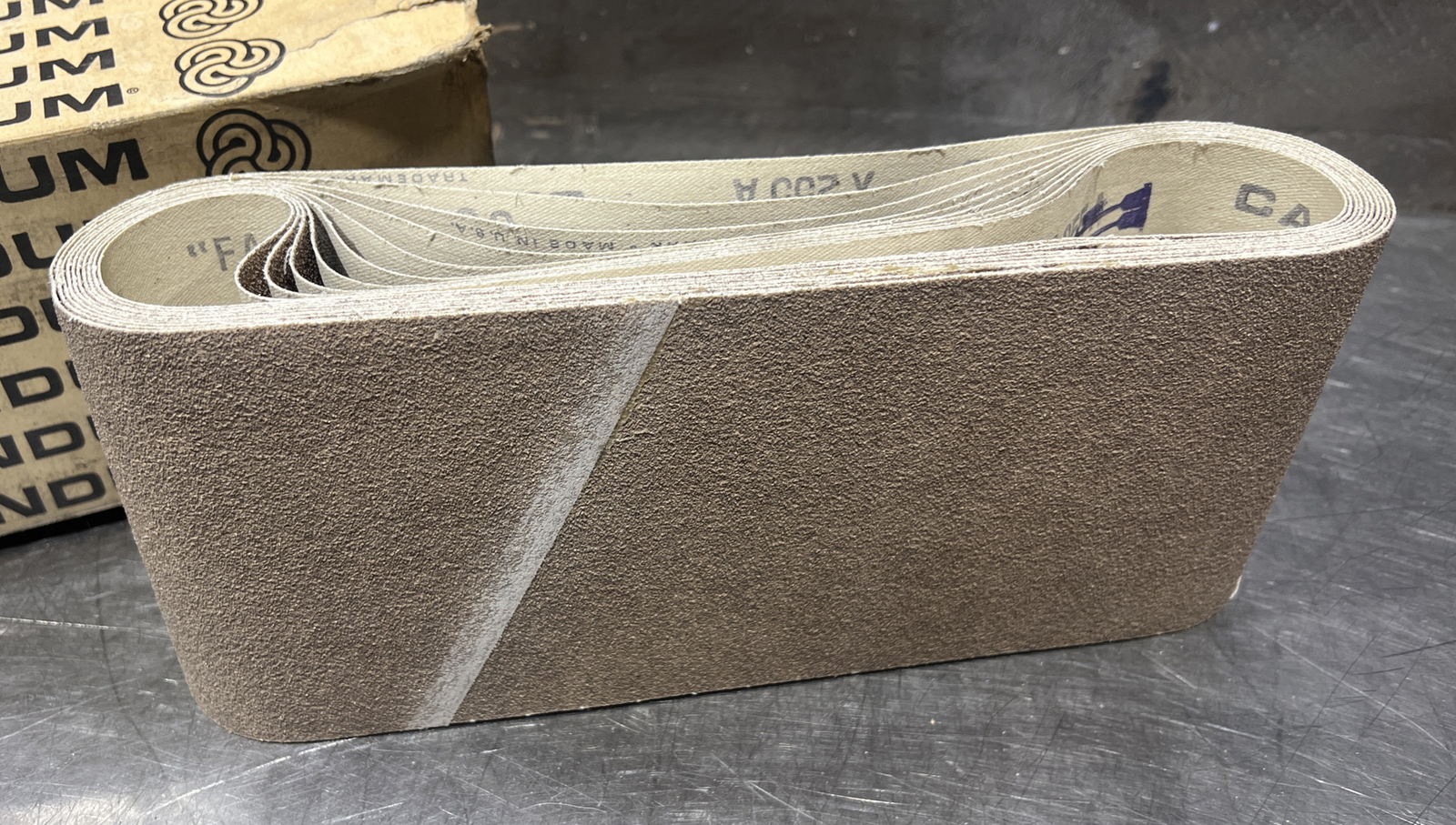 Carborundum X 255A 60 Grit Aloxite Sanding Belt (10 Pack) Nos Surplus