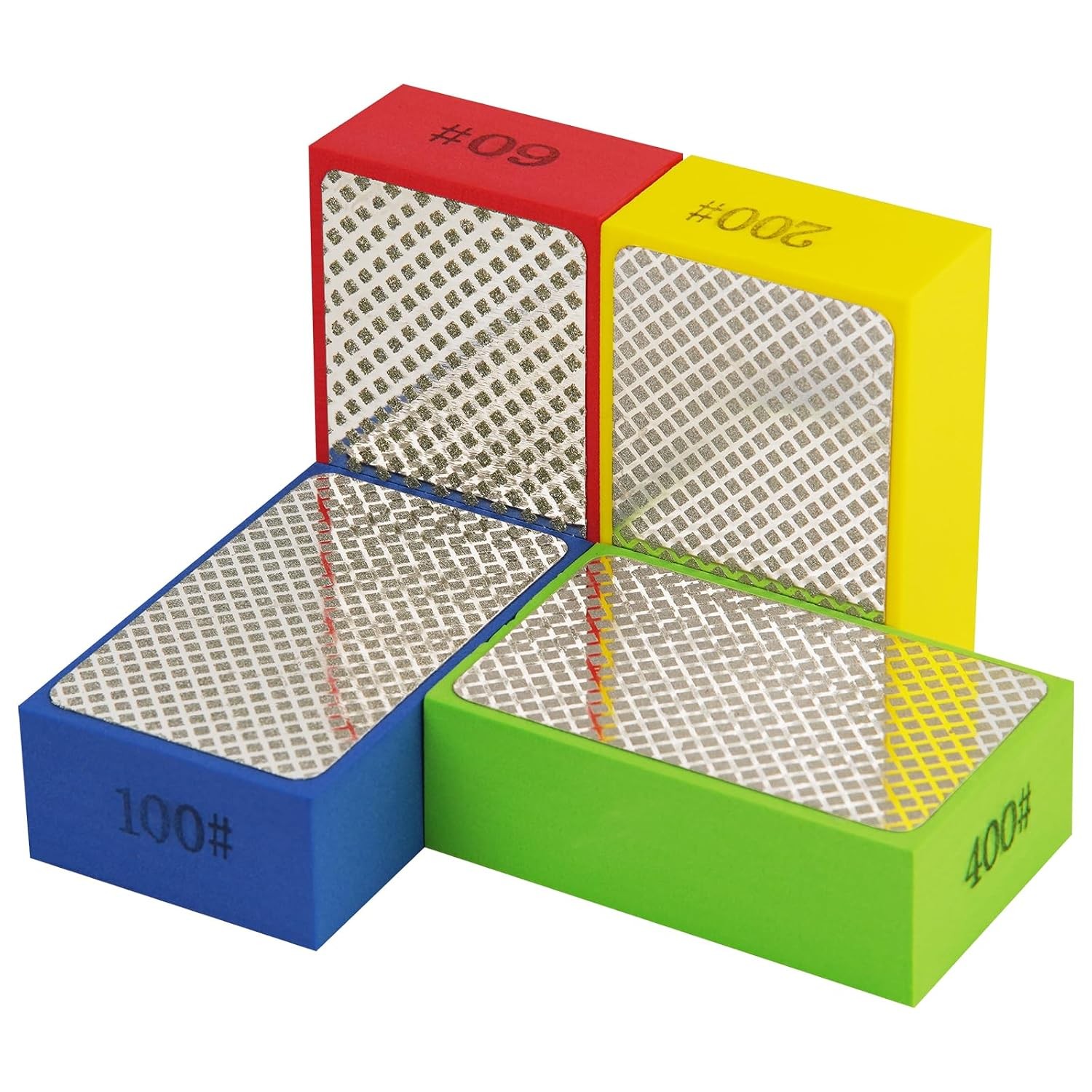 4pcs Sanding Blocks Diamond Polishing Pads 60#, 100#, 200#, 400# | Diamond Hand