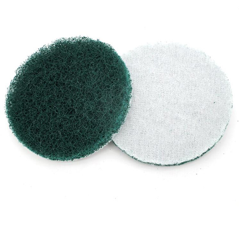 125mm Nylon Fiber Scouring Pads Hook & Loop Abrasive Cleaning Pads 240-1500 Grit