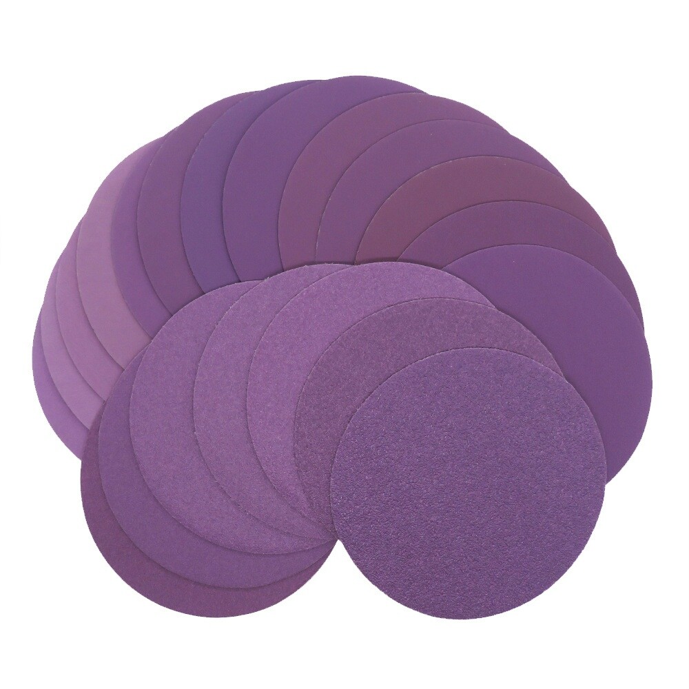 5 Inch 125mm Purple Sandpaper Wet And Dry Sanding Discs Waterproof 60-10000 Grit
