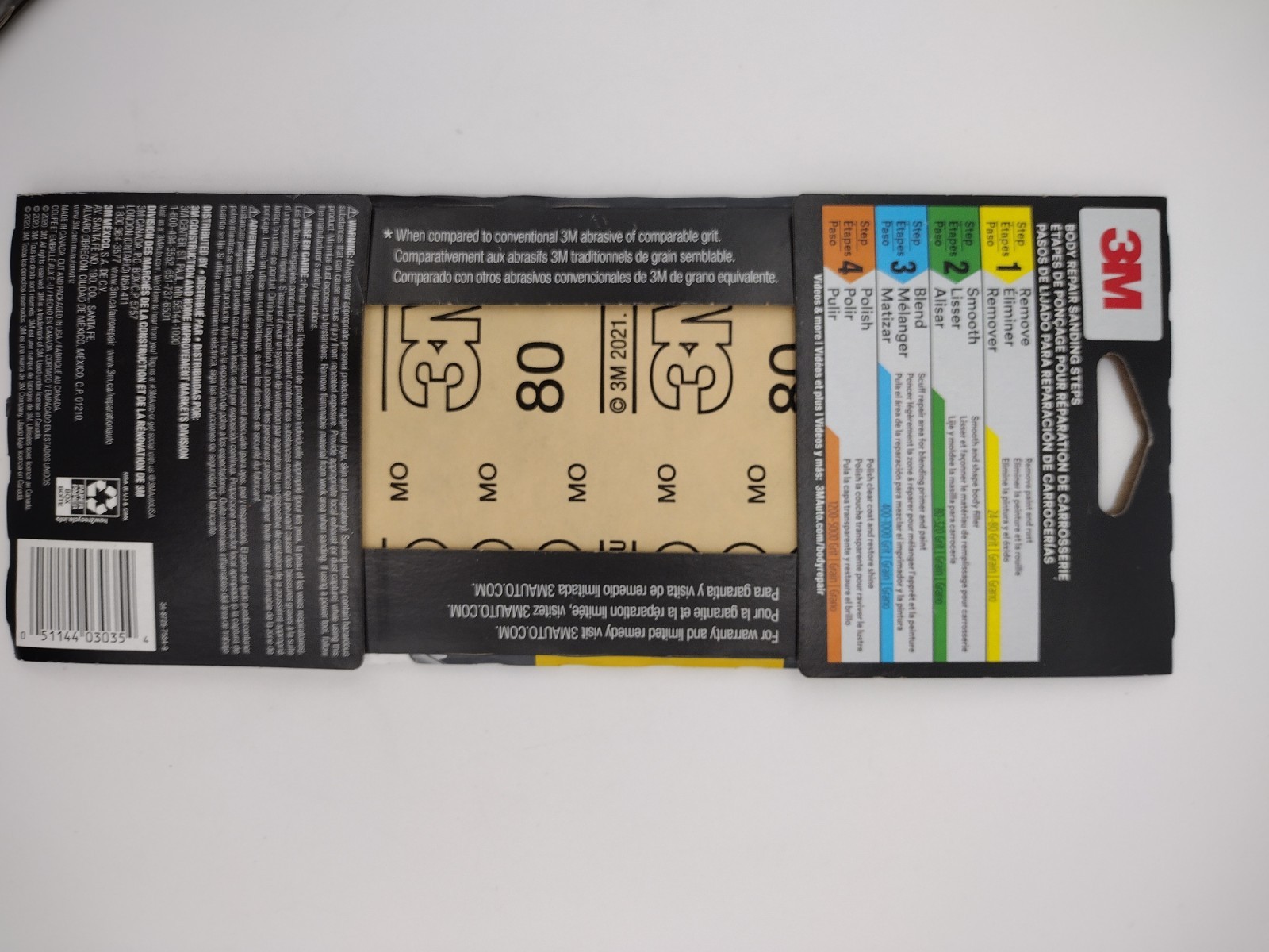 3M 80 Grit Sandpaper 3 Packs With 6 Pcs In Each Pack New 03035