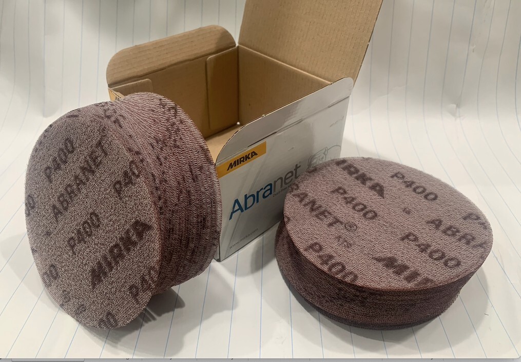 Mirka 9A-232-400 5-Inch 400 Grit Mesh Abrasive Dust Free Sanding Discs, 50 Discs