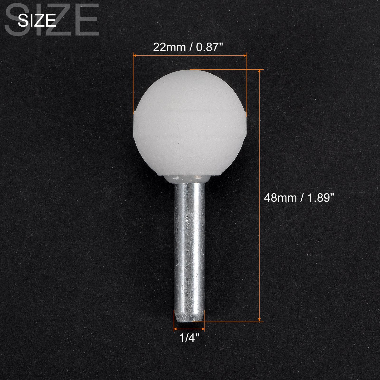 Abrasive Ball Mounted Stone Grinding Bits 1/4″ Shank 0.87″ Diameter 5pcs