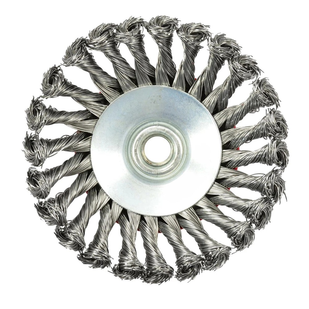 3x Pot Brush Wire Brush 100mm M14 Topped Conical Brush Flex and Angle Grinder
