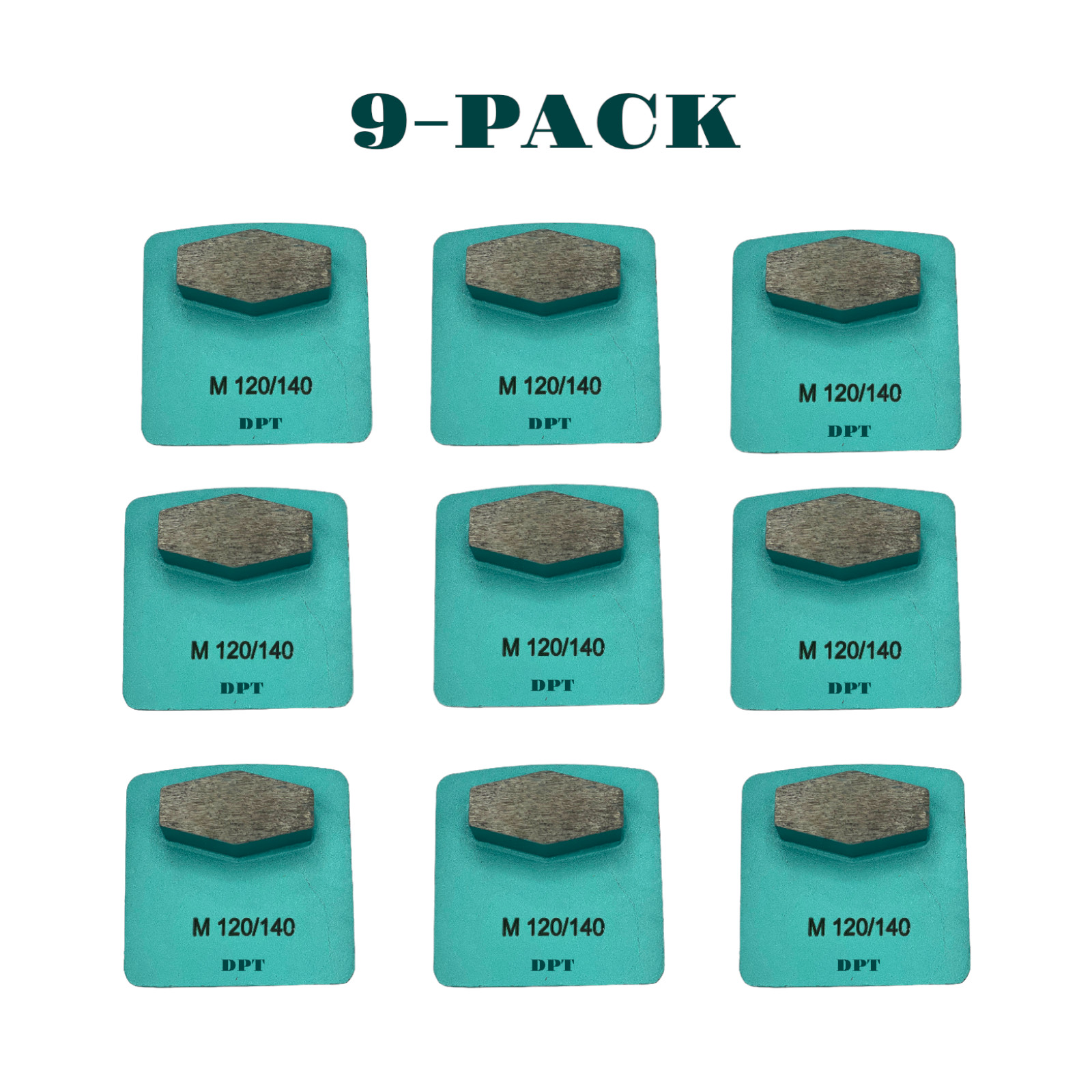 9 Pack Grinding Discs for Husqvarna Grinders Medium Concrete Surface 120 Grit