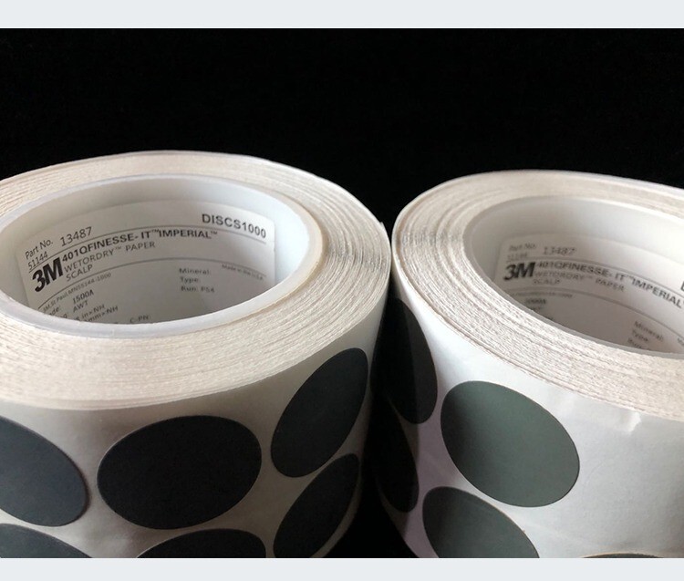 3M 401Q Wetordry Finesse-it Roll Round Self-Adhesive Sanddisc 13487 1000pcs/roll