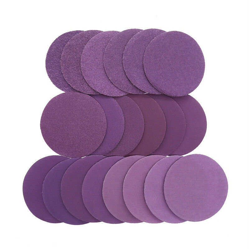 Purple Wet Dry Sanding Disc 1″ to 6″ 60-10000 Grit Round Sandpaper Hook Loop